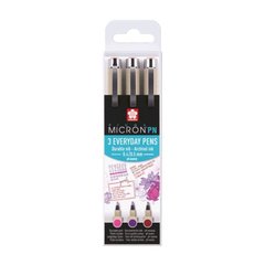 Набір ручок PIGMA MICRON PN CRAFTS, 3 Коли (рожево-червоний, пурпурний, бордовий), Sakura (POXSDKPN3B)