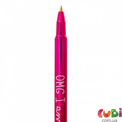 Ручка кулькова YES Happy pen 0,7 мм синя рожевий корпус (411955)