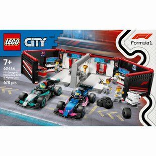 Конструктор Lego City Гараж F1 и автомобили Mercedes-AMG и Alpine (60444), комбинированый