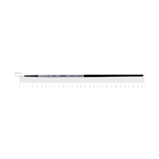 Пензель синтетика кругла INTENSE 1668R №0 довга ручка ROSA