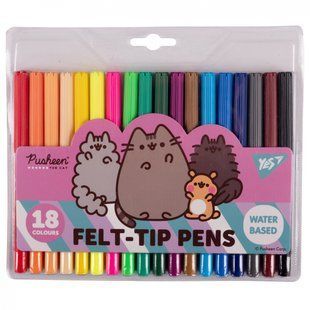 Фломастери Yes 18 кольорів "Pusheen friends" (650550)