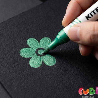 Маркери акрилові двосторонні Kite Creative (K-1293), 6 кольорів металлік