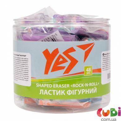 Ластик у формі циліндру YES "RockNRoll", 2 кол./уп. (560598)