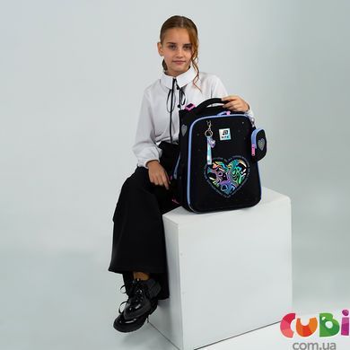 Рюкзак школьный каркасный Kite Education "Love is" K25-531M-2, комбинированый