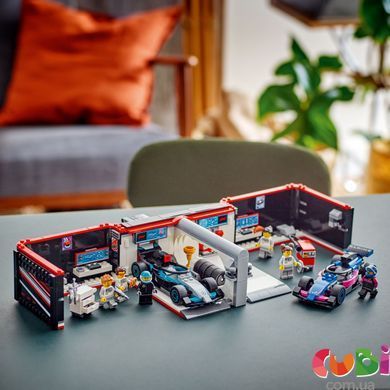 Конструктор Lego City Гараж F1 та автомобілі Mercedes-AMG і Alpine (60444), комбінований