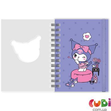 Блокнот на спирали Kite Kuromi HK25-229-2, формата A6, 80 листов в клетку