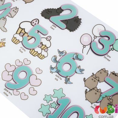 Подкладка пластиковая для стола Yes "Pusheen" цифры (492060)