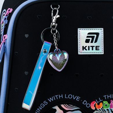 Рюкзак школьный каркасный Kite Education "Love is" K25-531M-2, комбинированый