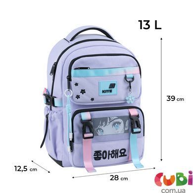 Набір рюкзак + пенал + сумка для взуття Kite 1022 Sakura (SET_K26-1022M-1), Бузковий