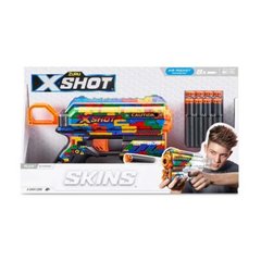 Оружие игрушечное быстрострельный бластер X-SHOT Skins Flux Striper (8 патронов), 36516K