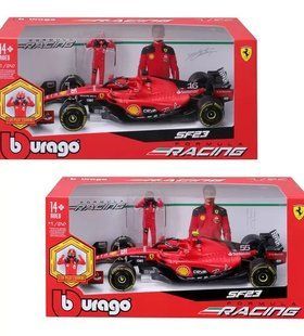 Автомодель с фигуркой - Ferrari SF-23 (1:24) (18-26809), комбинированый