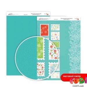 Дизайнерская бумага двухсторонняя ROSA TALENT Нежность цветов №4 Матовая (5318020), Синій