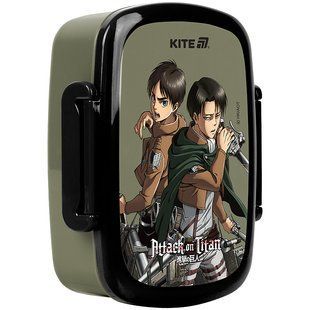 Ланчбокс Kite Attack on Titan AT25-163, 750 мл, хакі, чорний