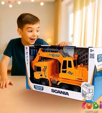 Автомодель серії "Super Big Truck" &ndash; ЕКСКАВАТОР SCANIA (світло, звук)