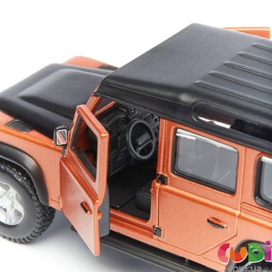 Автомодель - LAND ROVER DEFENDER 110 (асорті білий, помаранчевий металік 1:32), Белый, оранжевый металлик