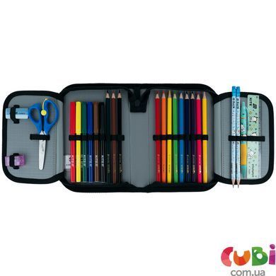 Пенал Kite 1 відділення, 2 відвороти, з наповненням 622H PC (PC26-622H), Синій