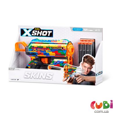 Оружие игрушечное быстрострельный бластер X-SHOT Skins Flux Striper (8 патронов), 36516K