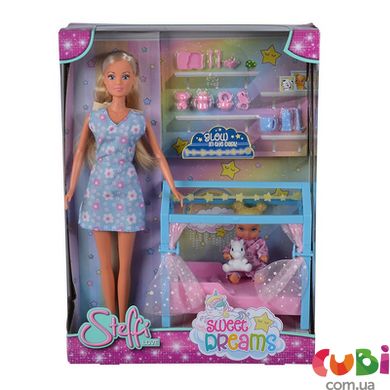 Кукольный набор Штеффи Сладкие сны с девочкой и светящейся в темноте кроватью, 3+, 573 3521