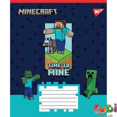 Зошит учнівський шкільний, А5 18 лінія, Yes Minecraft Walls, 767567
