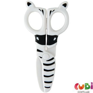 Детские безопасные пластиковые ножницы, 12 см, Zebra