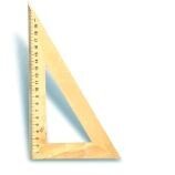 Треугольник деревянный 22см 60х90х30