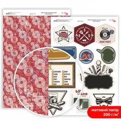 Дизайнерський папір двосторонній ROSA TALENT Men's Style №8 Матовий (5311155), Червоний
