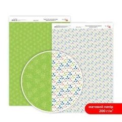 Дизайнерская бумага двухсторонняя ROSA TALENT Нежность цветов №5 Матовая (5318021), Зелений; Білий