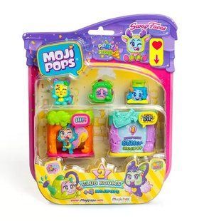 Игровой набор MOJI POPS серии "Party" &ndash; ИГРОВЫЕ КОМНАТКИ (4 фигурки, аксессуары), комбинированый