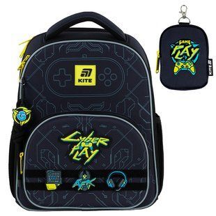 Рюкзак каркасный школьный Kite Education Cyber K25-556M-2, комбинированый