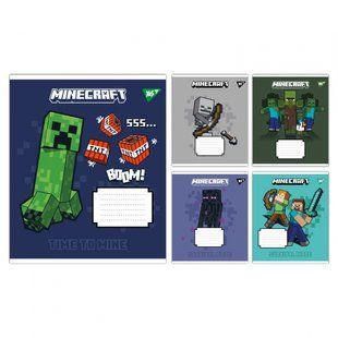 767559 А5 18 кл. Yes Minecraft Signs, зошит учнівський шкільний