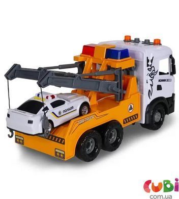 Ігровий набір серії "Mid Truck" &ndash; Евакуатор Scania з машиною поліції (світло, звук) (3004KS), комбінований