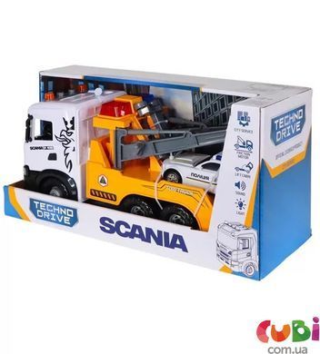 Ігровий набір серії "Mid Truck" &ndash; Евакуатор Scania з машиною поліції (світло, звук) (3004KS), комбінований