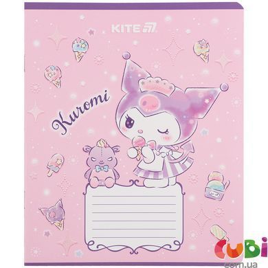 Тетрадь школьная Kite Kuromi HK25-232-3, 12 листов, в клетку