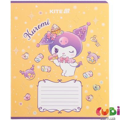 Тетрадь школьная Kite Kuromi HK25-232-3, 12 листов, в клетку
