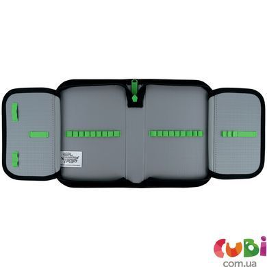Пенал Kite 1 отделение, 2 отворота, с наполнением 622H NT (NT26-622H), Чорний