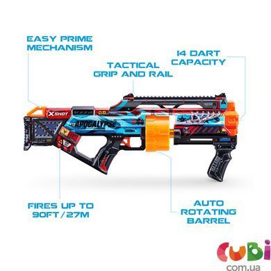 Быстрострельный бластер X-SHOT Skins Last Stand Апокалипсис (16 патронов), 36518D
