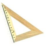 Треугольник деревянный 16 см 45х45