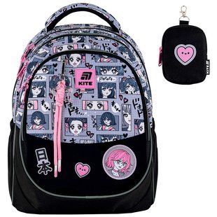 Школьный рюкзак Kite Education Девочка Аниме K25-700M-1, комбинированый