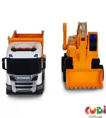 Ігровий набір серії "2 in 1 Truck" &ndash; Самоскид Scania і екскаватор (світло, звук) (8001KS), комбинированый