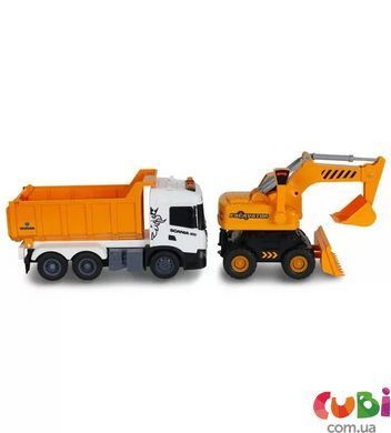 Ігровий набір серії "2 in 1 Truck" &ndash; Самоскид Scania і екскаватор (світло, звук) (8001KS), комбинированый
