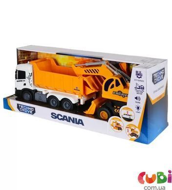 Ігровий набір серії "2 in 1 Truck" &ndash; Самоскид Scania і екскаватор (світло, звук) (8001KS), комбинированый