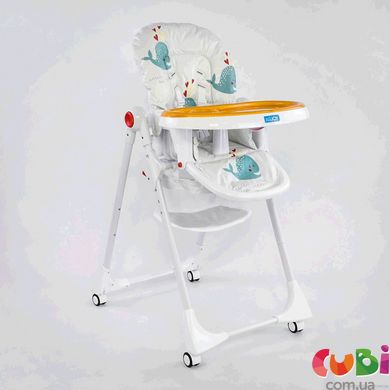  71255 Детский стульчик для кормления JOY К-89520 (1) Рыбки цвет белый, в коробке [Коробка]