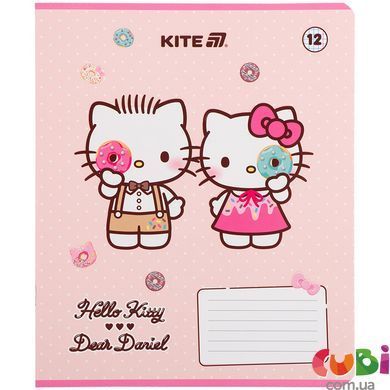 Тетрадь школьная Kite Hello Kitty HK25-232-2, 12 листов, клетка
