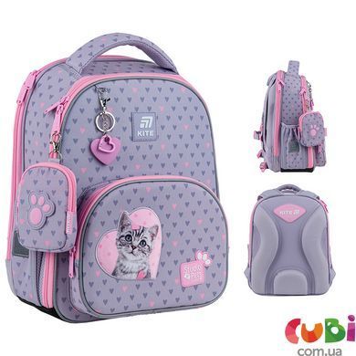 Рюкзак каркасный школьный Kite Education Studio Pets SP25-556M, комбинированый