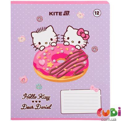 Тетрадь школьная Kite Hello Kitty HK25-232-2, 12 листов, клетка