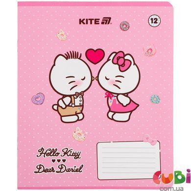 Тетрадь школьная Kite Hello Kitty HK25-232-2, 12 листов, клетка