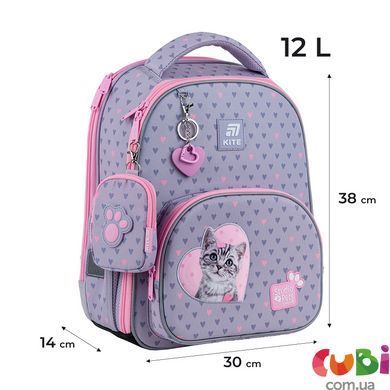 Рюкзак каркасный школьный Kite Education Studio Pets SP25-556M, комбинированый