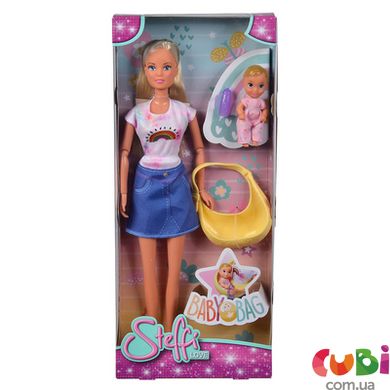 Кукольный набор Штеффи с малышом в слинге, аксессуары, 3+, 573 3538