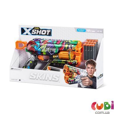 Швидкострільний бластер X-SHOT Skins Griefer Graffiti (12 патронів), 36561G