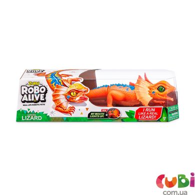 Интерактивная игрушка ROBO ALIVE - ОРАНЖЕВАЯ ПЛАЩЕНОСНАЯ ЯЩЕРИЦА, оранжевый
